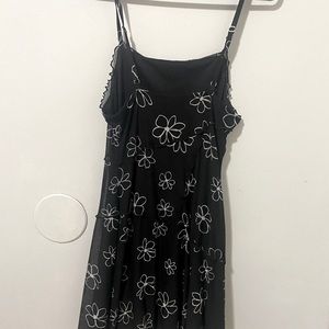 Black dress with flowers